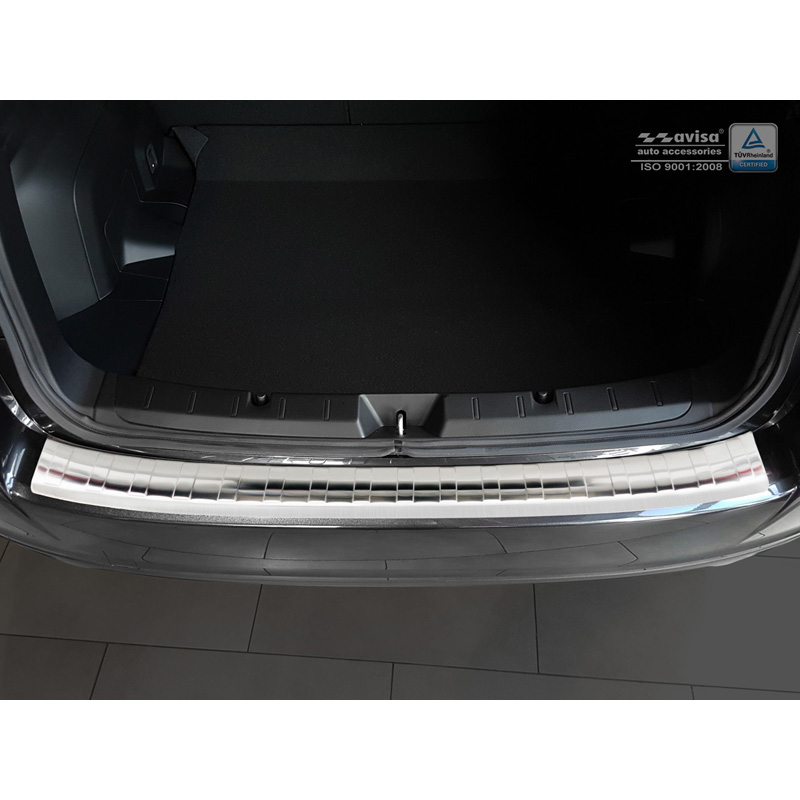 Protection de seuil arrière inox sur mesure pour Subaru Impreza V GT 5-portes 2017- 'Ribs'