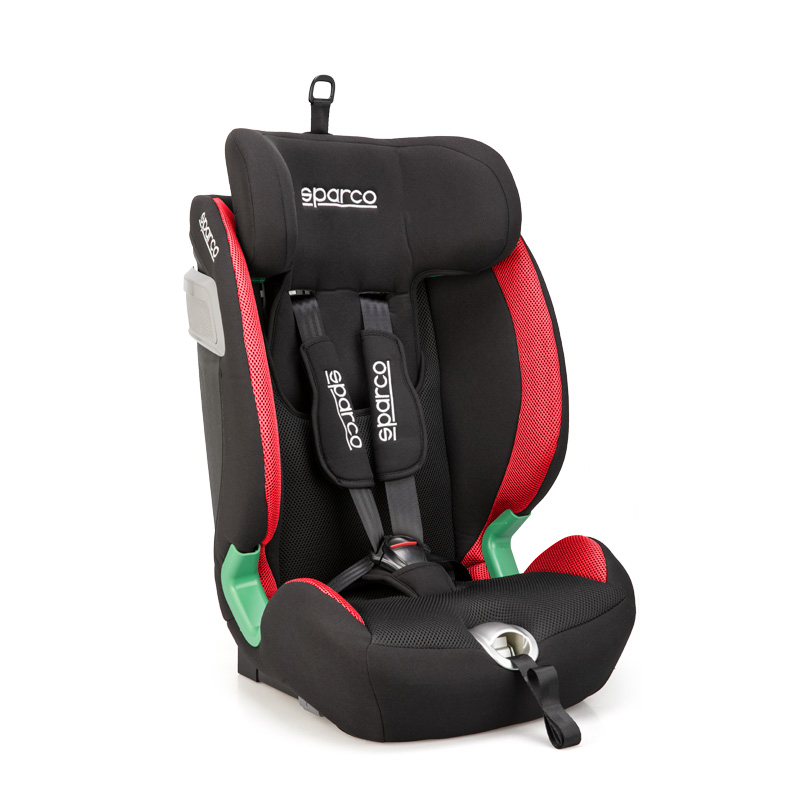 Sparco Siège enfant SK5000I (Isofix) Noir/Rouge i-Size 76-150cm (ECE-R129/03)