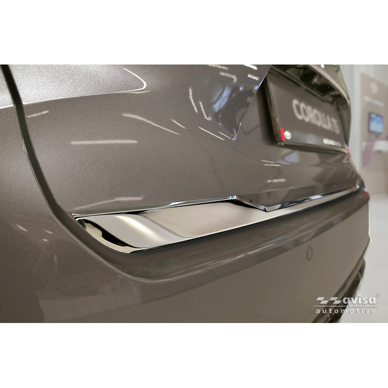 Avisa Revêtement d'habillage du hayon du coffre inox Chrome sur mesure pour Toyota Corolla Touring Sports (E21) 2019-