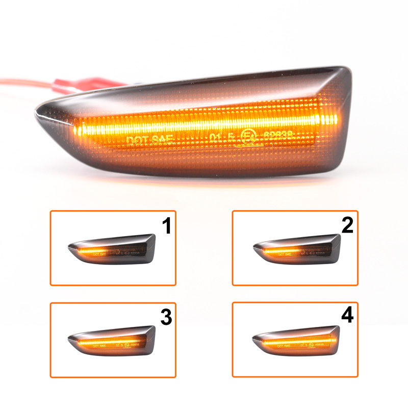 Set de Clignotants Latéraux LED sur mesure pour Opel divers modèles - Fumée - incl. Feux Dynamiques