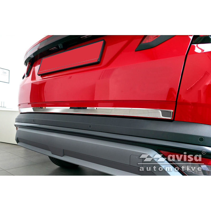 Avisa Revêtement d'habillage du hayon du coffre inox Chrome sur mesure pour Hyundai Tucson IV 2020-2024 & Facelift 2024-