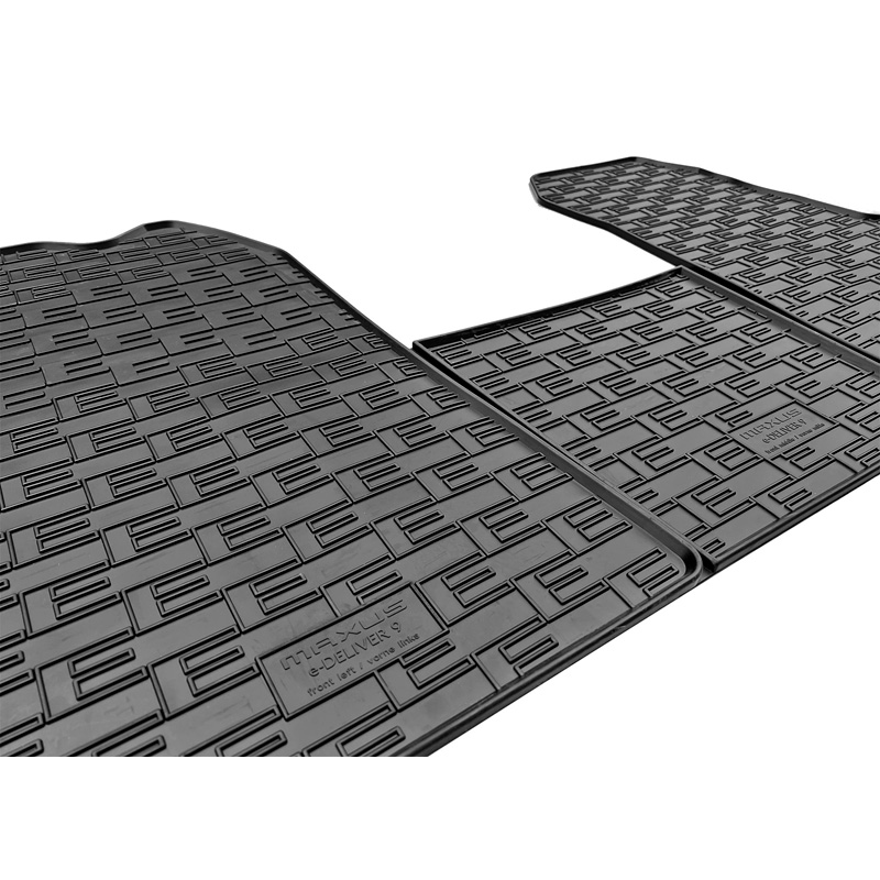 Set tapis de caoutchouc sur mesure pour Maxus eDeliver 9 (ev-90) 2020- (3-pièces + points de fixage)