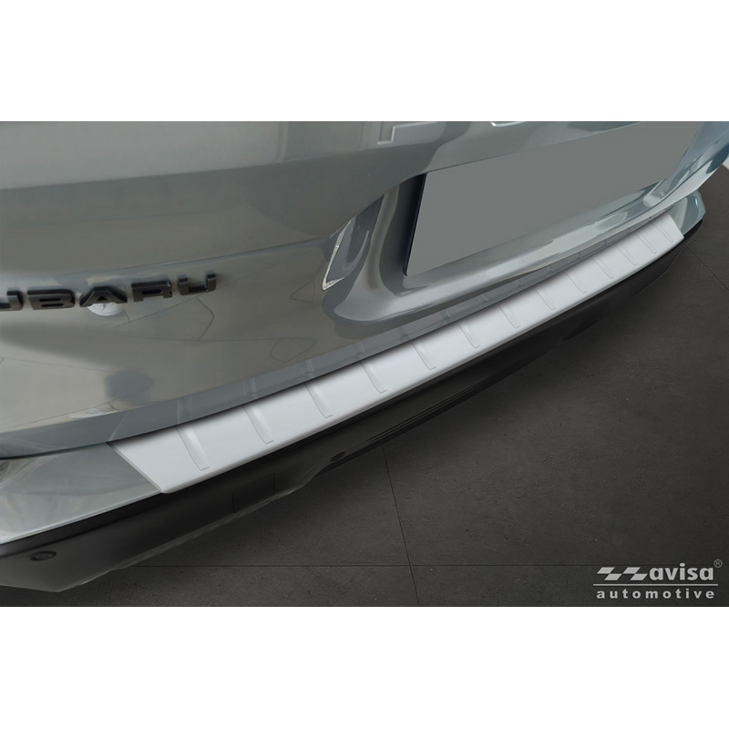 Avisa Protection de seuil arrière inox thermolaqué sur mesure pour Subaru Forester (SL) 2025- 'Soft Silver'