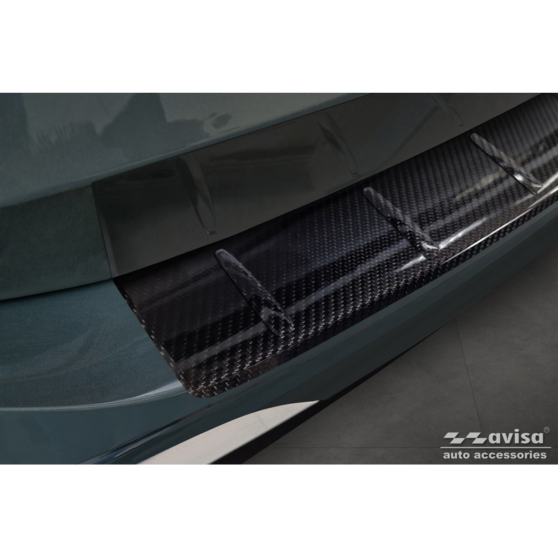 Protection de seuil arrière carboné 3D sur mesure pour Volkswagen Tiguan III (CT1) 2024- 'Ribs'