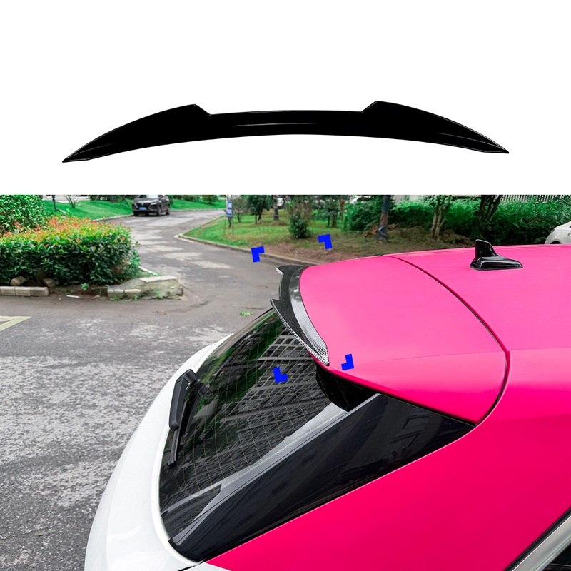 Becquet de toit (Spoiler Cap) sur mesure pour Audi A3 (8Y) Sportback 2020-2024 & FL 2025- (ABS Noir Luisant)
