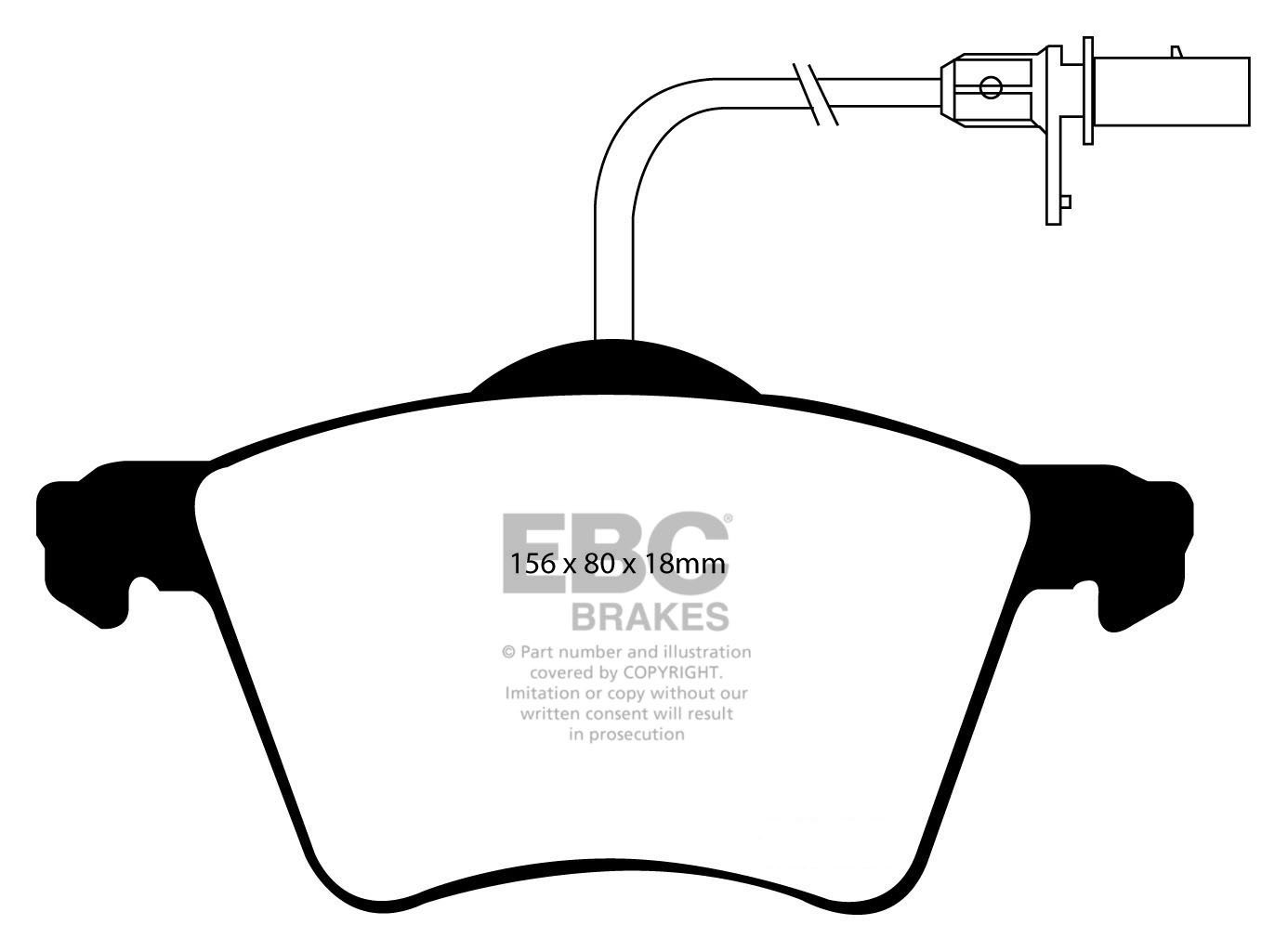 EBC Brakes SEAT Alhambra 2.0 (300mm Discs) 2001-2007 Remblokken