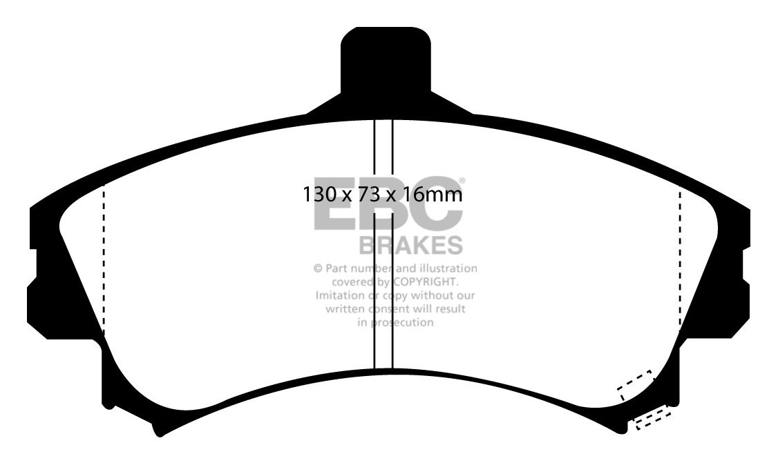 EBC Brakes VOLVO V40 1.8 96-98 Remblokken voorzijde greenstuff