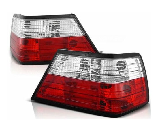 Feux arriere Mercedes E-Class W124 rouges/cristal