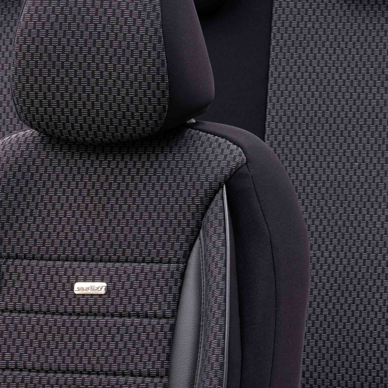Housse de sièges universel en textile 'SelectedFit Sports' Noir - 11-pièces - adapté aux Side-Airbags
