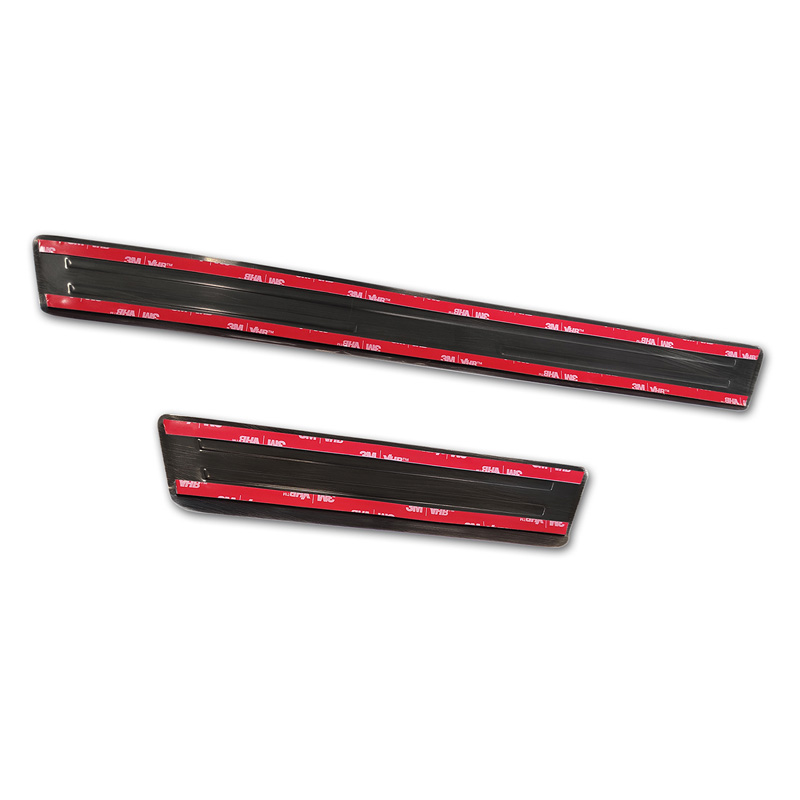 Seuils de portes noir inoxydable sur mesure pour Peugeot 508 Sedan & SW 2011-2014 & FL 2014-2018 - 'Special Edition' - 4-pièces