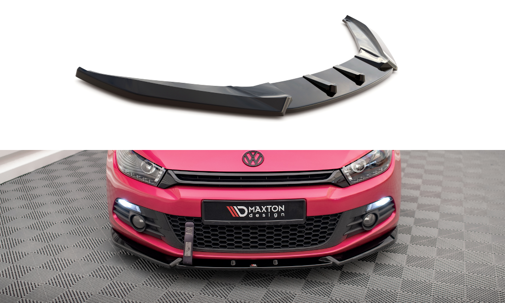 Voorspoiler V.3 Volkswagen Scirocco Maxton Glans Zwart