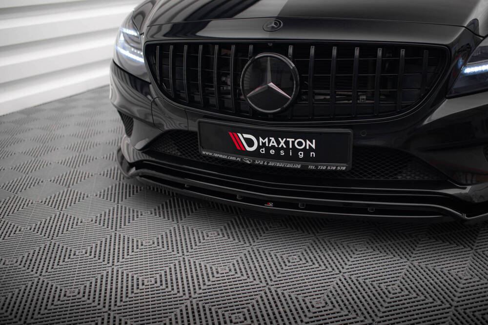 Voorspoiler Mercedes CLS C218 Maxton Glans Zwart