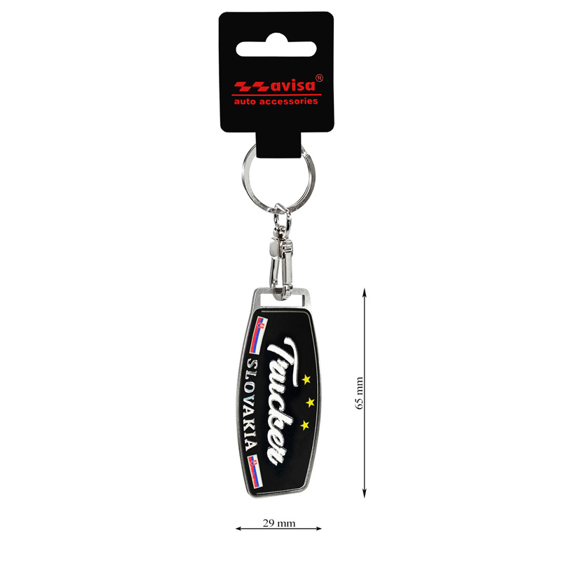 Porte-clés en acier inoxydable - Trucker/Slovakia