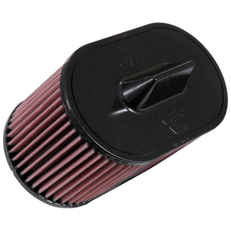 K&N Filtre à air de remplacement sur mesure pour Maserati Ghibli 3.0 / Quattroporte 3.0/3.8 essence (2 pièces nécessaires) 2014-2018 (E-0651)