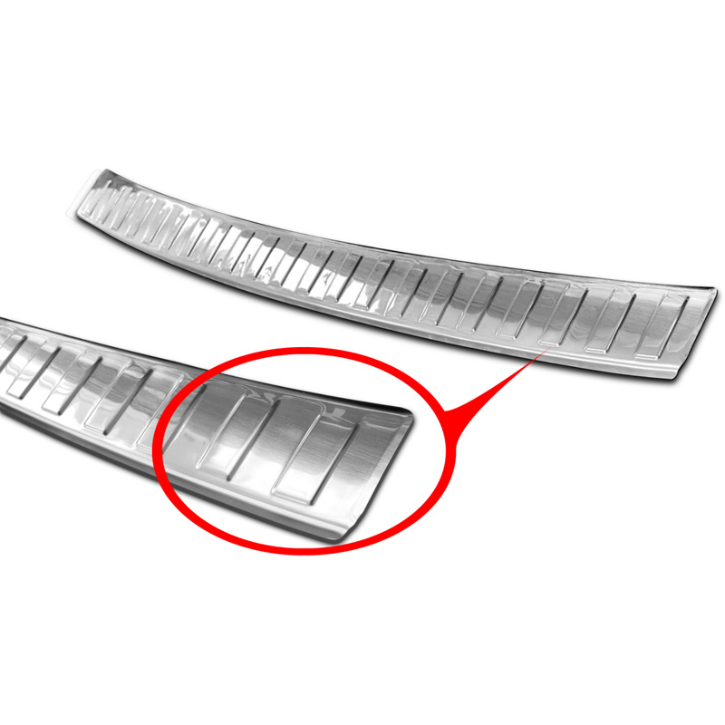 Protection de seuil arrière inox sur mesure pour Hyundai i10 III 5 portes 2019- 'Ribs'