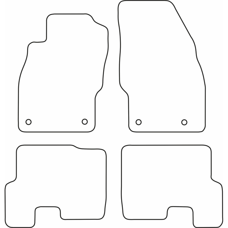 Set de tapis de sol en velours sur mesure pour Opel Corsa E 2014-