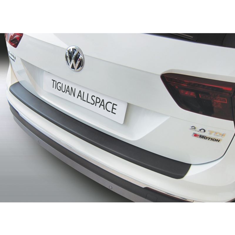 Protection de seuil arrière (ABS) sur mesure pour Volkswagen Tiguan II Allspace 4x4 2018- Noir