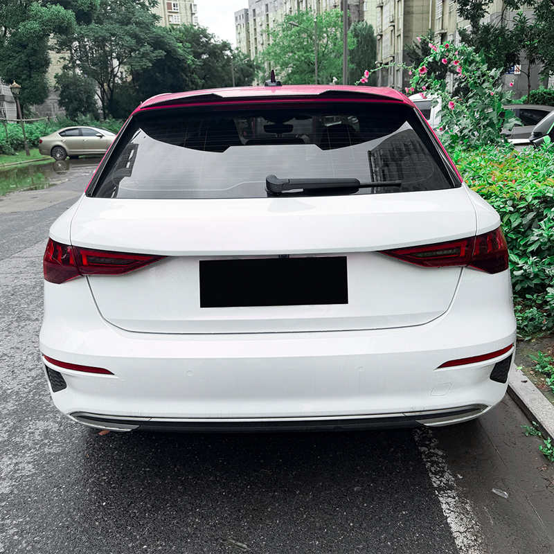 Becquet de toit (Spoiler Cap) sur mesure pour Audi A3 (8Y) Sportback 2020-2024 & FL 2025- (ABS Noir Luisant)