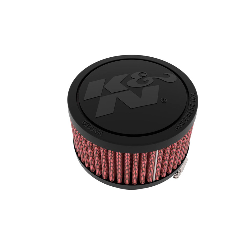 K&N Filtre à Air Universel Cylindrique 57mm raccordement, 89mm diamètre, 51mm hauteur (RU-1900)