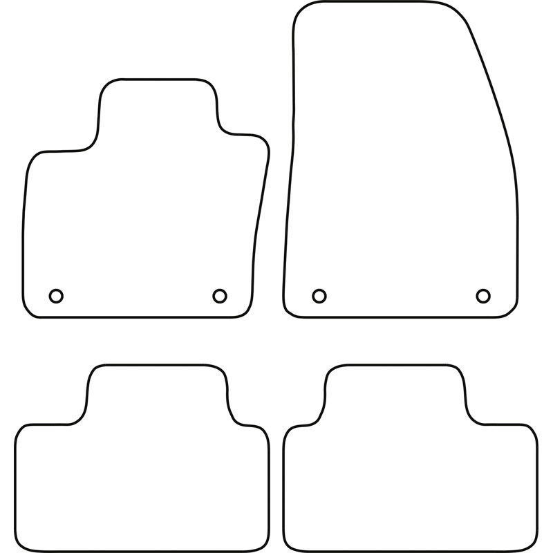 Set de tapis de sol en velours sur mesure pour Volvo XC40 2018- excl. Recharge