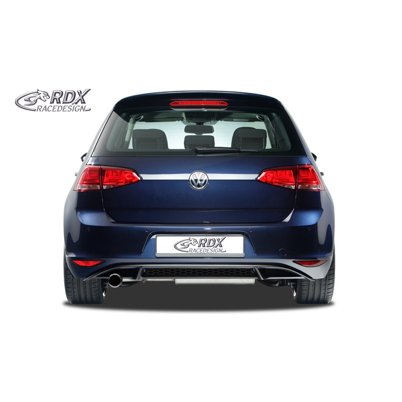 Jupe arrière 'Diffuseur' sur mesure pour Volkswagen Golf VII HB 3/5-portes 2012- 'GTI-Look' excl. GTi/GTD (PUR)