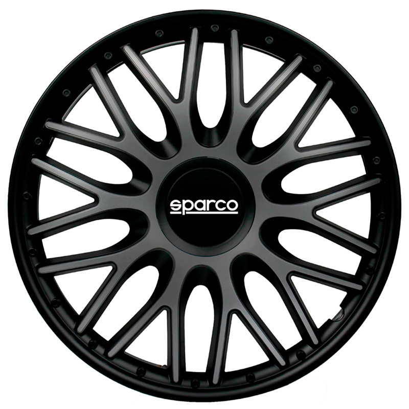 Sparco Enjoliveurs Roma - 13-pouces - Gris/Noir - Set de 4 pièces