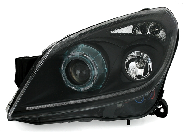 Phares Opel Astra H Dayline Yeux du Diable noire