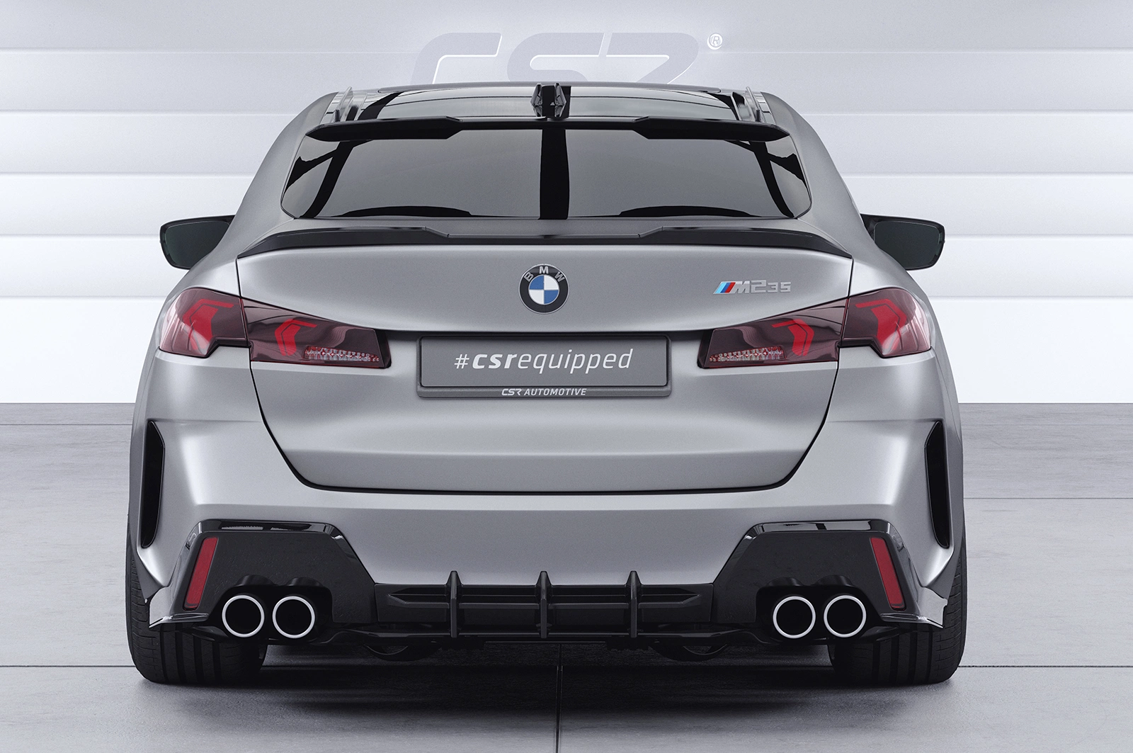 Spoiler arrière sur mesure pour BMW Série 2 F74 Gran Coupe 2024- (ABS Noir Luisant)