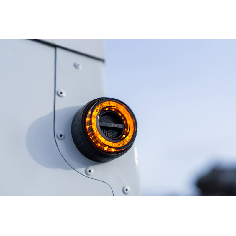 Glohh GL-2x Feux Arrières LED sur mesure pour Landrover 90/110 1983-1990 & Defender (LD) 1990-2016 - Noir (6-pièces)