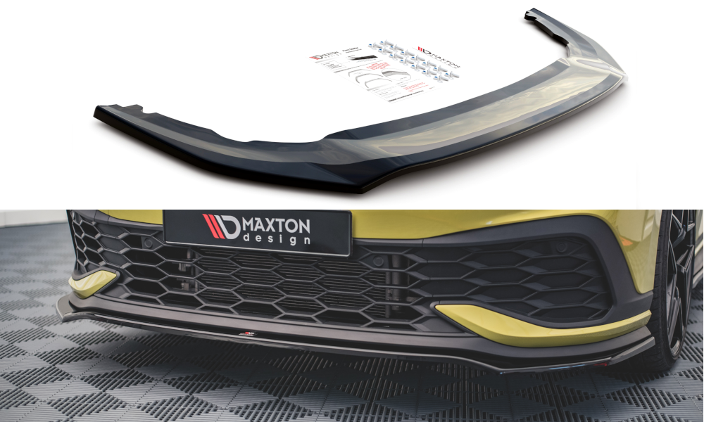 Voorspoiler Volkswagen Golf 8 GTI Clubsport Maxton Glans Zwart