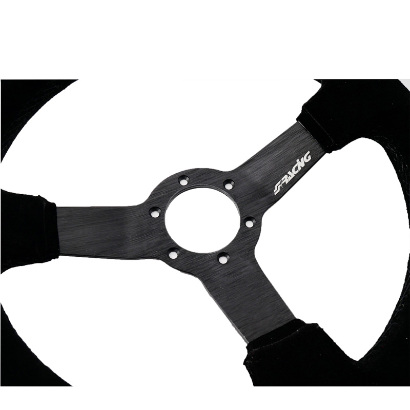 Simoni Racing Volant Universel Carrera - Suède Noir - Diamètre 320mm