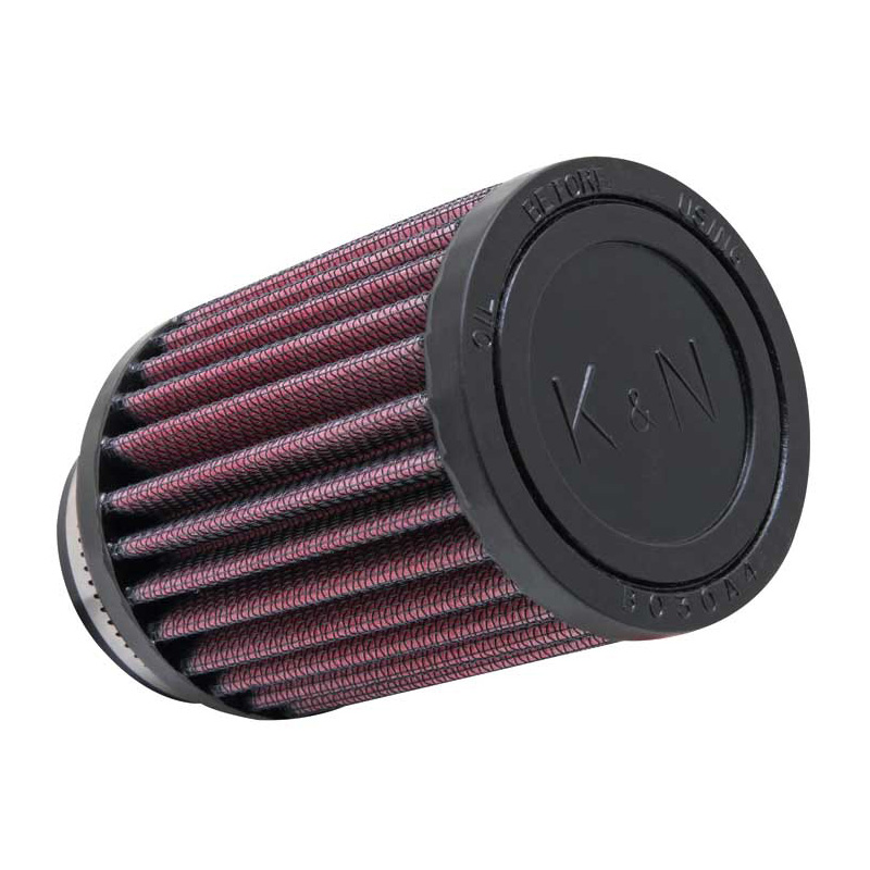 K&N Filtre à Air Universel Cylindrique 48mm raccordement, angle 10 degrés, 76mm diamètre, 102mm hauteur (RU-1280)