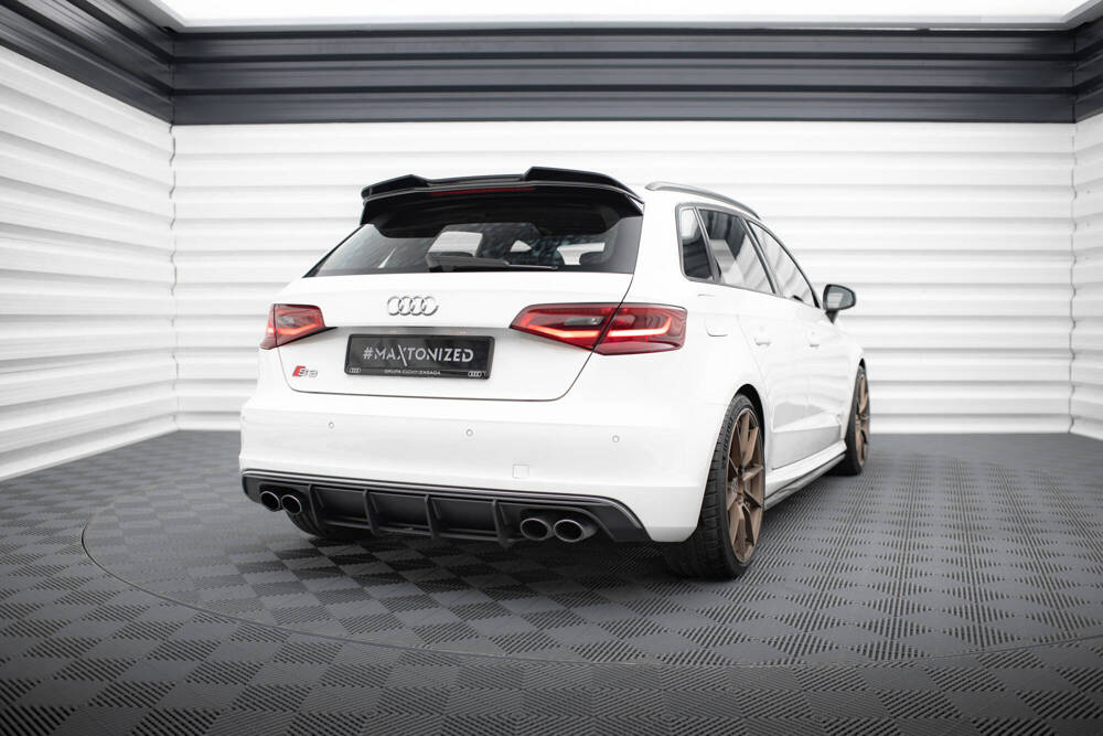 Spoiler passend voor Audi S3 / A3 S-Line 8V Sportback / Hatchback Maxton Glans Zwart