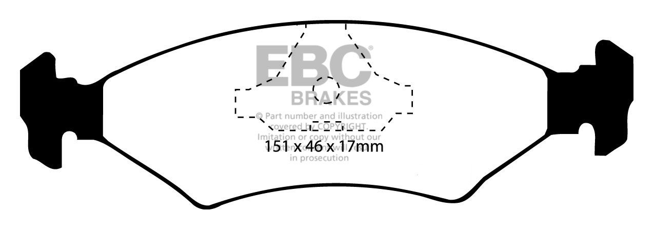 EBC Brakes TVR Griffith 4.0 92-2002 Remblokken voorzijde yellows