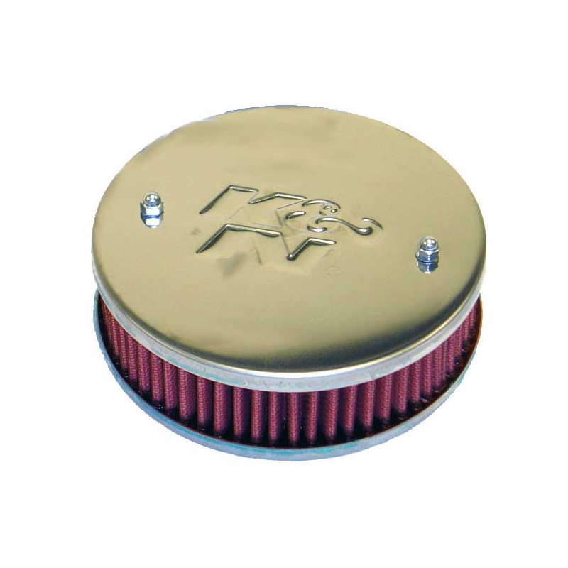 K&N Filtre à Air rond sur mesure pour carburateur SU/SU Hitachi 1.25'' HS2, trou central, Hauteur d'assemblage 47mm (56-9121)