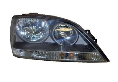 koplamp, elektr verstelb, incl stelmotortje, zwart, rechts,-04/2