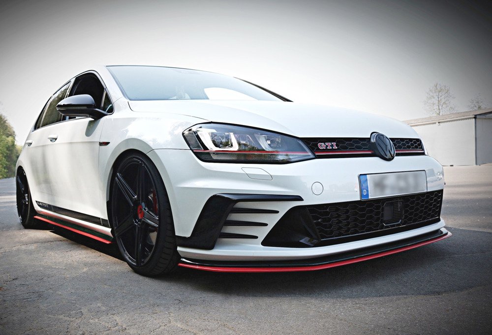 Voorspoiler VW Golf 7 GTI Clubsport Glans Zwart