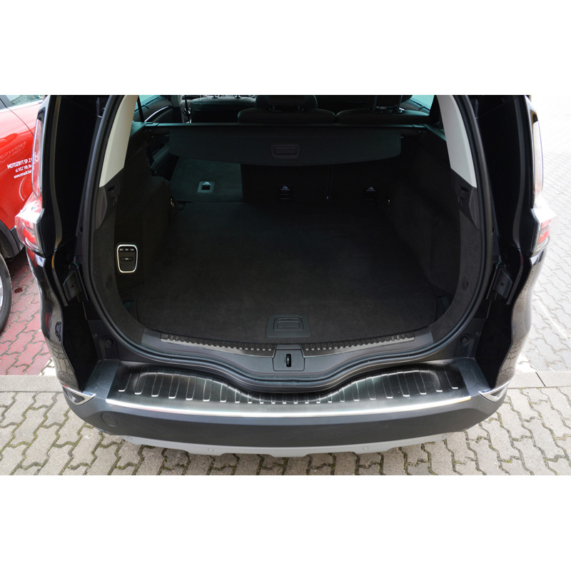 Protection de seuil arrière inox sur mesure pour Renault Espace 2015-2023 excl. Initiale Paris 2020-2023 'Ribs'