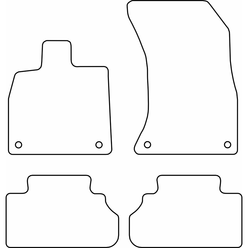 Set de tapis de sol sur mesure pour Audi Q5 III (GU) 2025- incl. Sportback
