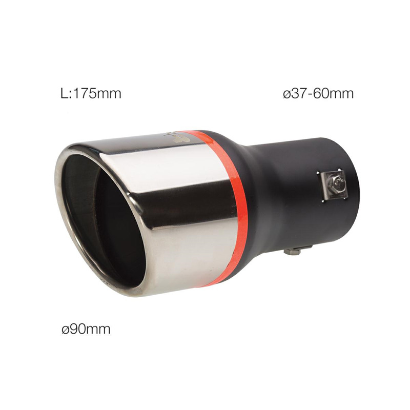 Simoni Racing Embout d'Échappement Rond/Oblique Inox - Ø90xL175mm - Montage ->57mm