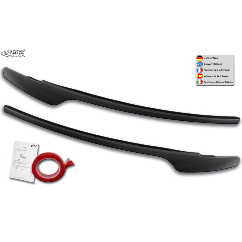 Spoilers de phares sur mesure pour Audi A4 (B8) Sedan/Avant Facelift 2011-2015 (ABS)