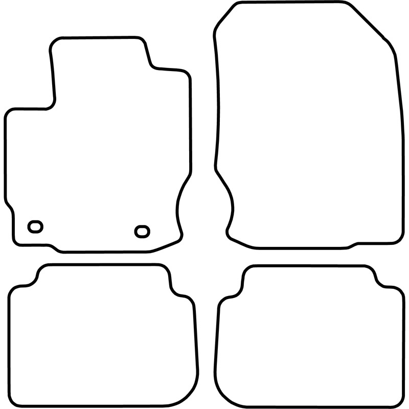 Set de tapis de sol en velours sur mesure pour Mitsubishi Colt 3 portes 2004-2009