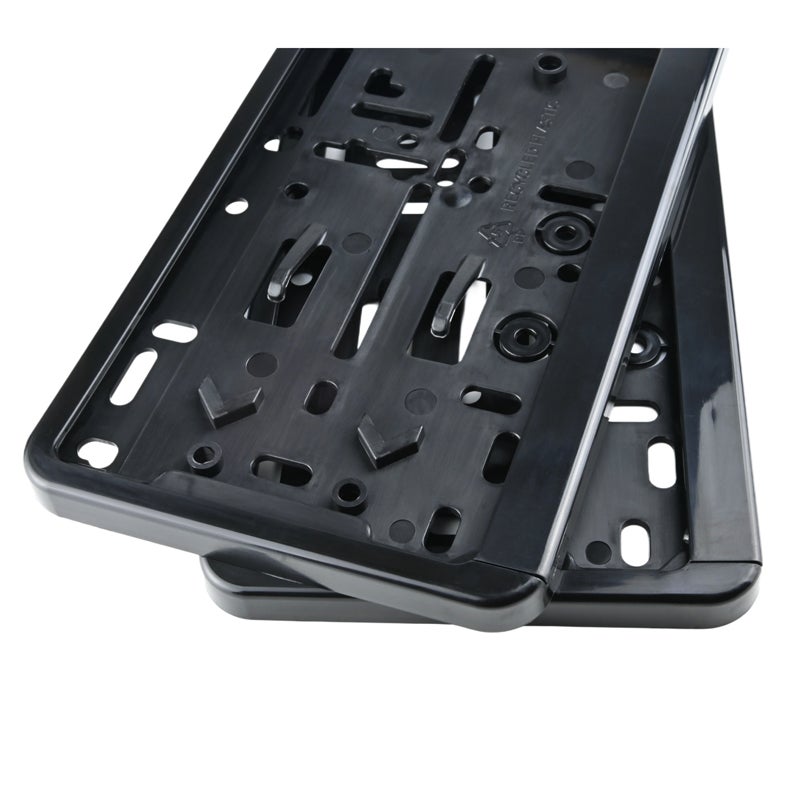 Alti Giri Set de Portes-plaque synthétique 52,7x12,8cm - Type Autodromo - Noir - 2 pièces