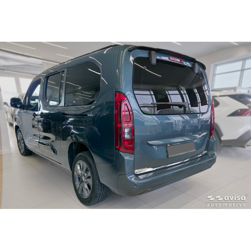 Avisa Revêtement d'habillage du hayon du coffre inox Chrome sur mesure pour Toyota Proace City Verso 2019-2024 & Facelift 2024-