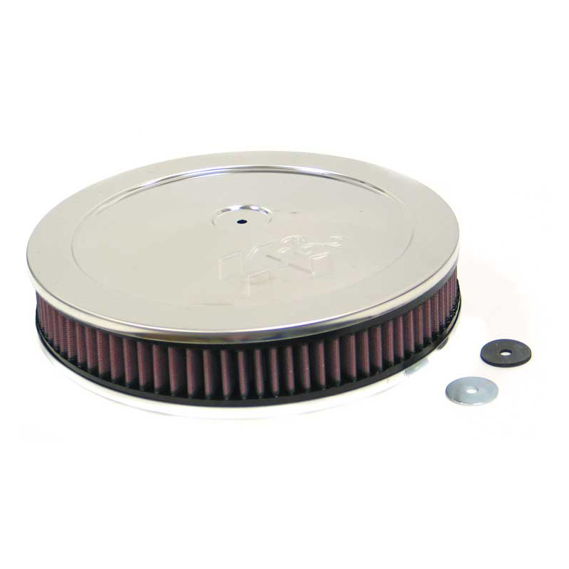 K&N Filtre à Air rond - 130mm raccord, 279mm diamètre, 86mm hauteur (60-1150)