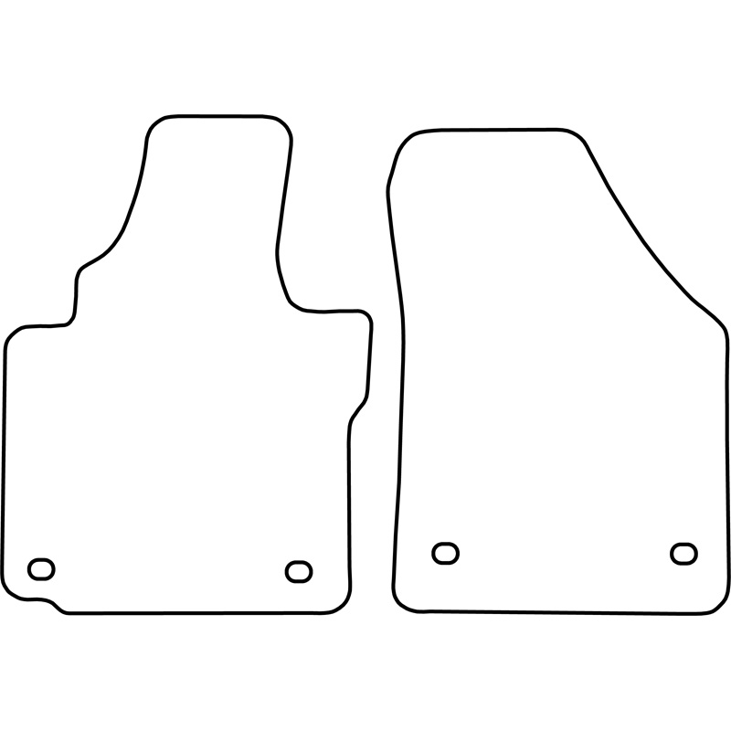 Set de tapis de sol sur mesure pour Volkswagen Caddy 2004-2007 (seulement avant)