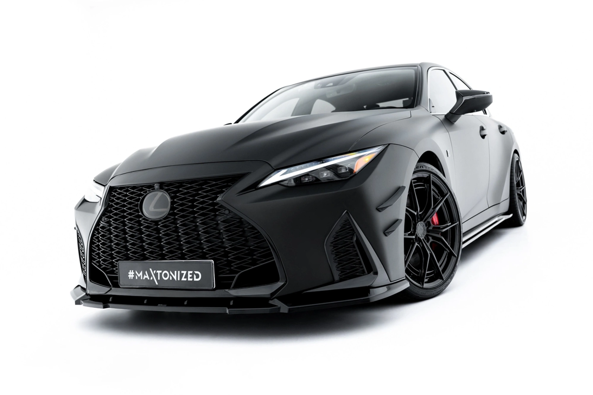 Voorspoiler Lexus IS 500 Mk3 Facelift 2 (XE30) Maxton Glans Zwart V.1