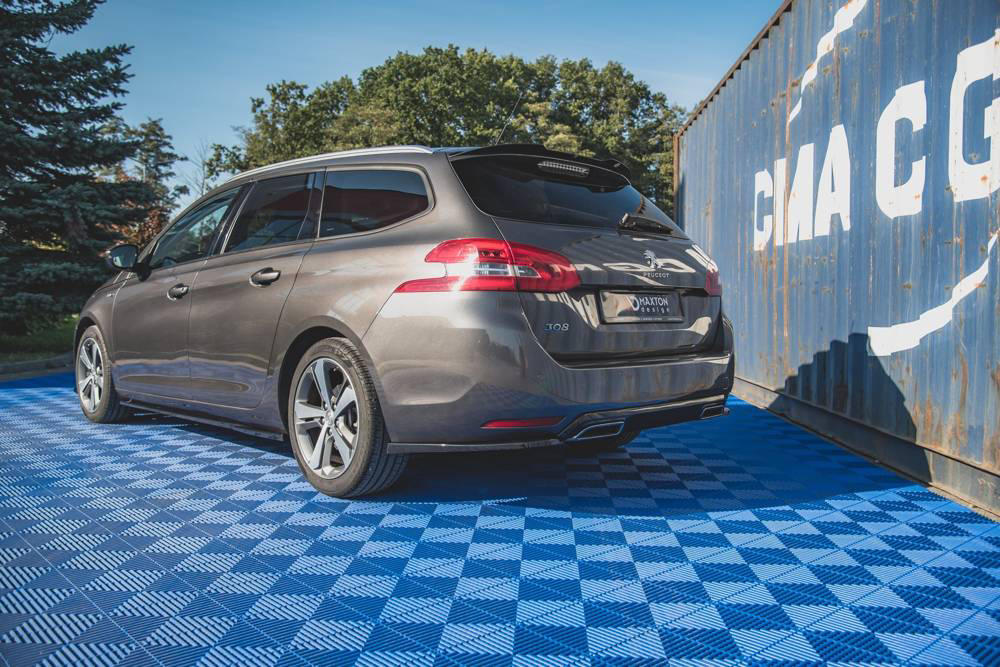 Zijskirts Peugeot 308 SW MK2 Facelift 17-.. Glans Zwart