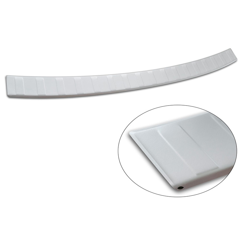 Avisa Protection de seuil arrière inox thermolaqué sur mesure pour Volvo XC60 II 2017-2021 & FL 2021- incl. R-Design 'Soft Silver'