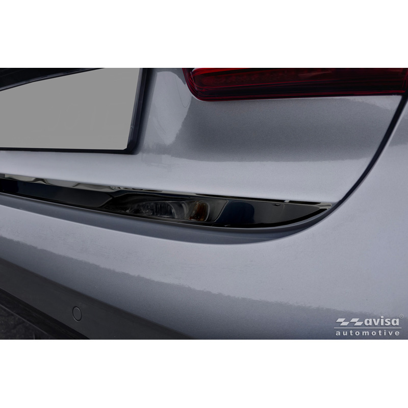 Avisa Moulure de hayon en Inox Noir Chrome sur mesure pour BMW Série 3 (G20) M-Sport Facelift 2018-2022, Facelift 2022-2024 & Facelift 2024-